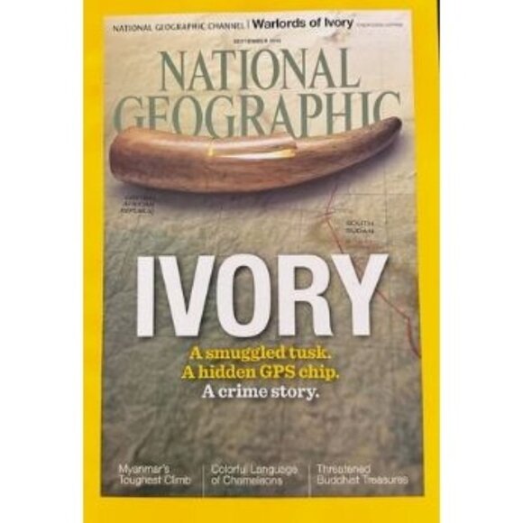 National Geographic September 2015 Magazine Featuring "Ivory: A Smuggled Tusk A - Picture 1 of 4